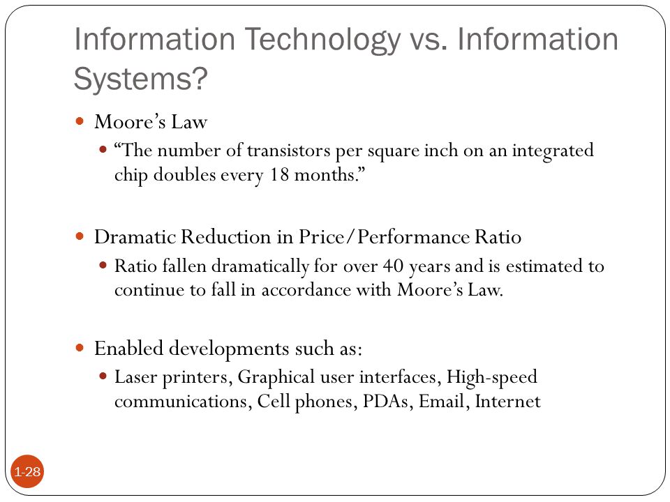 Information technology vs information systems
